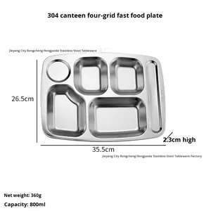 Plat de riz divisé en acier inoxydable 304 <span class=keywords><strong>jetable</strong></span> pour enfants <span class=keywords><strong>assiette</strong></span> de dessin animé domestique pour bébé pour la maternelle - Product Image 6
