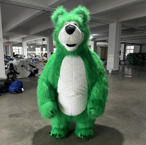 Trang phục mascot bơm hơi màu xanh lá cây, đồ cosplay anime người lớn, thú bông, mascot tùy chỉnh, lễ hội hóa trang động vật - Product Image 1