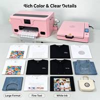 Nouvelle imprimante jet d'encre DTF portable de bureau avec tête d'impression XP600 pour T-shirts, matériaux en cuir flexible, largeur A3