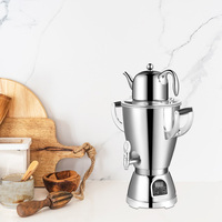 Samovar électrique en acier inoxydable avec affichage numérique, contrôle de température réglable + arrêt automatique, pour usage hôtelier, thé russe