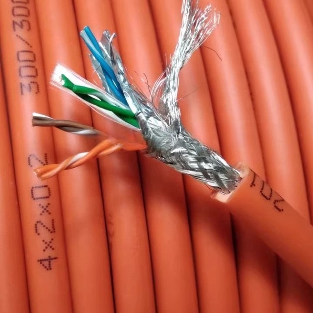 Super Flexible 4/8 Core Shielded Network Cable with 2/3 Core Power Integrated Stranded Conductor Waterproof Twisted-Pair Cable