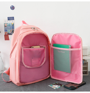 Mochila Escolar de Gran Capacidad para Adolescentes, Venta al por Mayor <span class=keywords><strong>2026</strong></span>, Mochila de Lona Impermeable para Viajes, Juego de 5 Piezas - Product Image 3