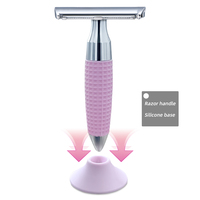 Spolo 2025 Nouveau Design Rasoir Corporel de Sécurité Portable en Acier Inoxydable 4 Couleurs pour Femmes, Lame de Rasoir de Sécurité AC