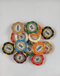 Jetons de jeu en argile non toxique faits à la main de 45 mm pour Texas Hold'em, salles de jeu d'échecs et de mahjong, et pour le règlement numérique des points - Product Image 2