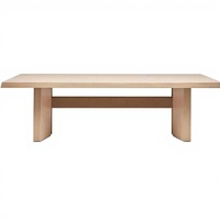 Table basse rectangulaire moderne en teck massif Maria, pour l'intérieur et l'extérieur, réglable, faite à la main, meubles de salon