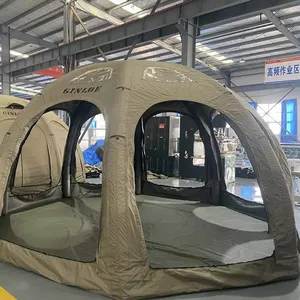 Barraca inflável portátil para acampamento e caminhadas, estrutura auto-sustentável personalizada