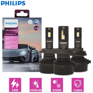 Lot de 2 ampoules de phare LED blanches 50W 4500LM 6500K pour voiture H4 H7 H11 HB3 HB4 HIR2 - Product Image 1