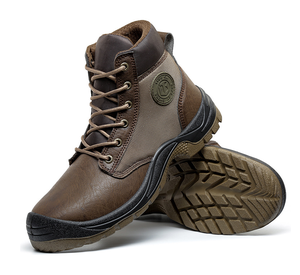 DFS104 <b>Black</b> Brown Customized Stock Wholesales Safety Shoes Ankle <b>Boots</b> - Product Image 1