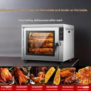 Horno Eléctrico Multiusos de Acero Inoxidable 250C, Asador de Convección <span class=keywords><strong>para</strong></span> <span class=keywords><strong>Pollo</strong></span>, Pescado, Cerdo, Ganso - Product Image 2