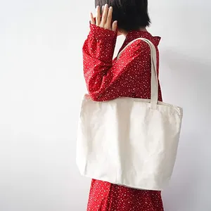 नई शैली का कस्टम मुद्रित लोगो टोट शॉपिंग कॉटन कैनवास बैग महिला कैनवास इन्स हैंडल क्रॉस बॉडी बैग के साथ प्यारा बड़ा