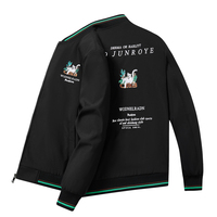 Veste de baseball pour homme avec broderie animale, col côtelé à rayures colorées, fermeture éclair intégrale, veste bomber décontractée légère