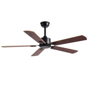 <b>Ceiling</b> <b>Fan</b> 5 Blade Black Wood Blades Ac Motor Quiet Design For Living Room Home Use - Product Image 1