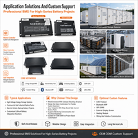 Système de gestion de batterie en cascade haute tension 128S EC-HV-MC1+EC-HV-SC7+écran LCD 4,3 pouces CAN RS485 pour stockage d'énergie