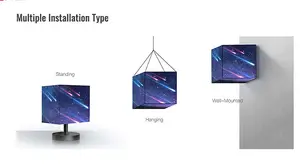 Yüksek çözünürlüklü P2.5 P3 LED küp ekran 3d sihirli video led'li ekran HD 5 taraflı çok taraflı küp LED ekran