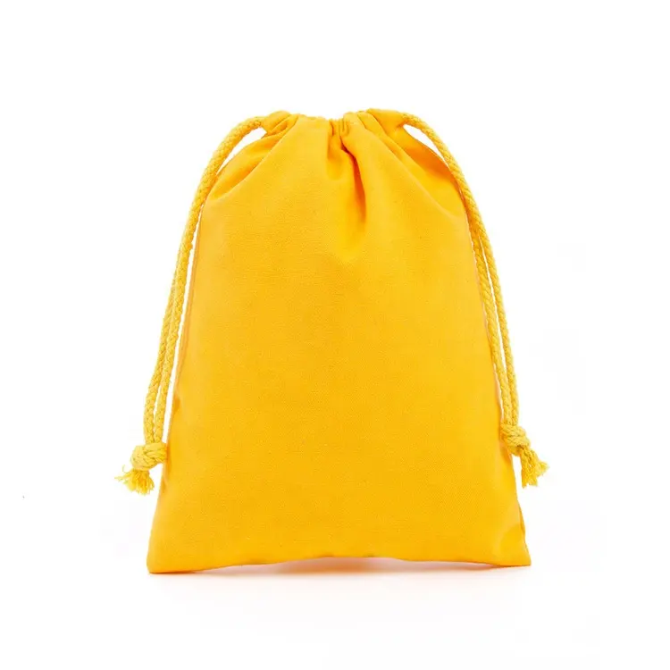 Custom Logo Organic Cotton Muslin Bags Shopping Pouch Canvas Drawstring Dust Bag for handbag