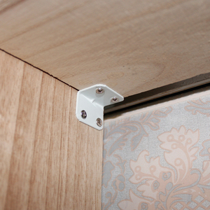 Soporte en L de Hierro Blanco, Abrazadera de Esquina de 90 Grados para Muebles de Madera, Herraje de Sujeción para Bricolaje - Product Image 2