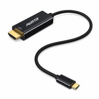 Cable Convertidor USB 3.1 Tipo C a 4K Ultra HD de Alta Velocidad de 2M, con Cubierta de PVC y Blindaje Trenzado, para Cámara, TV y Computadora
