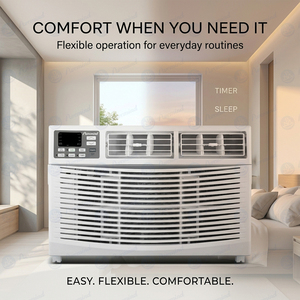 Climatiseur de <span class=keywords><strong>fenêtre</strong></span> 8000 BTU avec télécommande, refroidissement uniquement, économe en énergie, R32, silencieux, intelligent, compact, pour chambre, maison, bureau, marché américain - Product Image 6