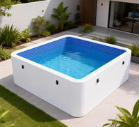 Piscine hors sol gonflable à structure rigide en drop stitch haute résistance pour l'extérieur