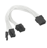 Cable de alimentación SATA IDE Serie Cable adaptador de gráficos 1to2 1TO3 1to5 Cable de extensión transparente de cobre estañado de 24 pines