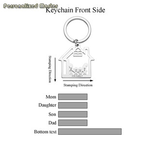 Personnalisé Maître Personnalisé Noms de Famille Maison Nouvelle Maison Premier Déplacement de Maison Immobilier Fermeture Crémaillère <span class=keywords><strong>Porte</strong></span>-clés - Product Image 5