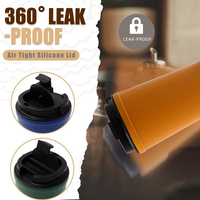 Vente en gros de tasses à café thermiques en acier inoxydable à double paroi, avec revêtement céramique, logo personnalisé, 8 oz et 12 oz, simples et pratiques pour les voyages