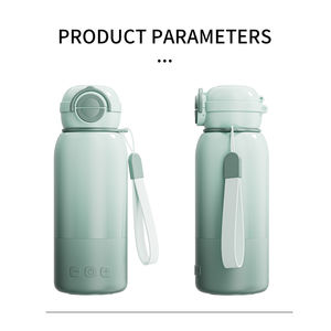 Tasse chauffante électrique <span class=keywords><strong>rechargeable</strong></span> par <span class=keywords><strong>USB</strong></span> 450ml, grande capacité, dégradé vert, portable, lait chaud pour bébé, <span class=keywords><strong>batterie</strong></span> 10000mAh - Product Image 6