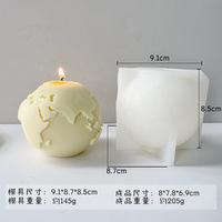 Neues Design Erdform Seifen form Duft kerzen DIY handgemachtes Geschenk Runde 3d Aroma therapie Planet Silikon Kerzen formen