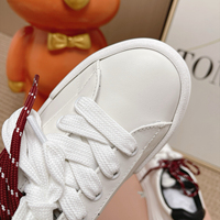 Baskets blanches à plateforme pour femme, style designer, de haute qualité, à double lacet, en cuir, décontractées, pour la marche quotidienne