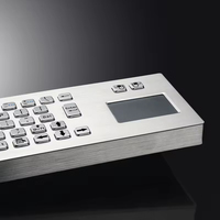 Kiosque d'information en libre-service extérieur, en acier inoxydable résistant aux rayures, clavier industriel en métal 304 avec pavé tactile