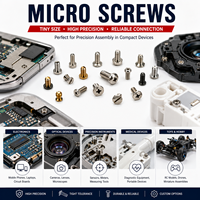 Sekrup Mikro Kustom M0.5-M2 Sekrup Miniatur Presisi Pengikat Logam Kecil untuk Elektronik Jam Tangan Kacamata Kamera Drone