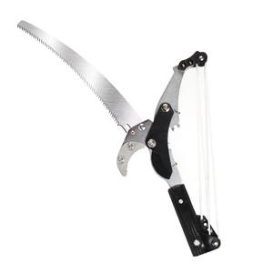 Sierra de podar para jardín, hoja de acero inoxidable de 50 cm para ramas gruesas, tijeras de podar para mano derecha, color negro - Product Image 1