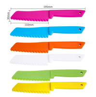 Couteaux pour enfants 3 pièces couteaux de chef de cuisine ensemble de couteaux en plastique joyeux pour enfants pain gâteau salade et laitue