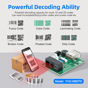 Mini Embedded 1D 2D Qr Code Reader Fest montiertes <span class=keywords><strong>Barcode</strong></span>-Scanner modul für Kiosk-Verkaufs automaten mit mehreren Schnitts tellen - Product Image 5