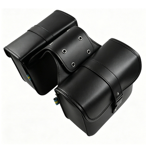 Sacs de selle universels imperméables pour <span class=keywords><strong>moto</strong></span>, sacs latéraux durables en cuir PU, sacs à outils, sacs de bagages, sacs de selle pour cruiser - Product Image 2