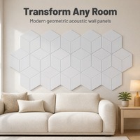 Panneau mural décoratif hexagonal en feutre PET, en fibre de polyester écologique et durable, pour bureau, studio, maison