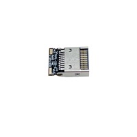 Conector USB 3.1 TIPO E Macho con cuerpo corto, tipo soldado con cable, con pin de posicionamiento LCP Negro