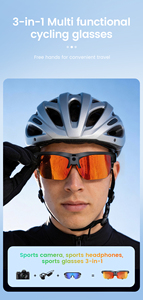 Gafas Inteligentes <span class=keywords><strong>E08</strong></span> para Exteriores con IA, Cámara de 1300W, Grabación de Video 1080P, EIS Antivibración, Llamadas OpenAI y Bluetooth, Gafas de Sol Deportivas para Ciclismo - Product Image 4