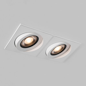 Nuevo Diseño Cuadrado Estilo Nórdico Interior Diseño Delgado 2*30W Downlight Redondo <span class=keywords><strong>Atom</strong></span> TRIM TILT Downlight LED Empotrable - Product Image 1