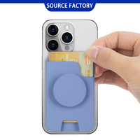 Étui de téléphone en PU magnétique avec support intégré et porte-cartes, transparent, anti-chute, compatible avec 16 17 Pro Max
