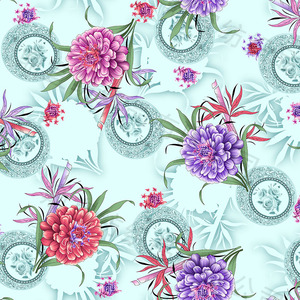 Tissus d'impression simples 100% polyester, 8 motifs, 1 pièce, motifs de marguerite, utilisés pour les vêtements, les sacs, etc. - Product Image 4