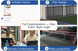 NA-VIEW Paneles de Cerca Modulares de <span class=keywords><strong>Aluminio</strong></span> al por Mayor, Fácil Instalación, Resistentes a la Oxidación, Cercas de Lamas Privadas para Defensa de Límites de Propiedad - Product Image 6