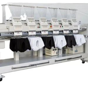 6 Heads 15 Naalden Hoge Kwaliteit Doek Sokken Kledingstuk T-shirt Hoed Geautomatiseerde Beste Borduurmachines Nieuwste Prijs