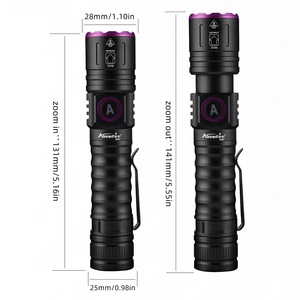 Zoom 365/395nm cao sáng UV đèn Pin USB sạc Torch Pet nước tiểu mèo tinea đánh dấu tiền quặng Bọ Cạp rò rỉ phát hiện đèn - Product Image 3