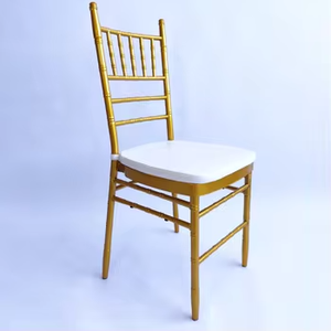 Stylish Comfortable Sturdy Cross Back Design Modern Minimalist Metal Frame Dining <b>Chairs</b> for Banquets and Weddings - Product Image 2