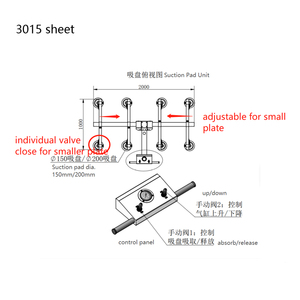 Chân không Lift 300kg JIB <span class=keywords><strong>Crane</strong></span> Loại chân không nâng lên cho hội thảo Tải nâng tấm kim loại MDF tấm - Product Image 5