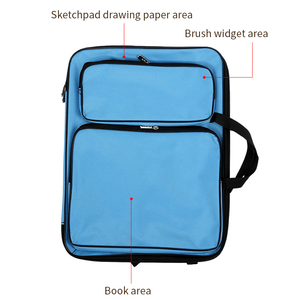 Bolsa de dibujo y pintura con múltiples bolsillos, de tela de poliéster 8K con cremallera, para estudiantes de arte - Product Image 3