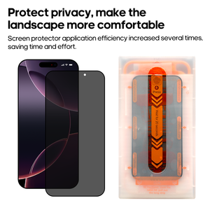 14promax/14pro/14plus/<span class=keywords><strong>14</strong></span> plein écran 9H bac sans poussière 2.5D protecteur d'écran rayonnant Anti-empreintes digitales Anti-peeping intimité - Product Image 3