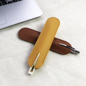 Hot Sale PU Leder Stift halter Einfarbige Stift tasche Schutzhülle Abdeckung für Bleistift <span class=keywords><strong>Promotion</strong></span> Business Geschenke können benutzer definierte Logo - Product Image 5