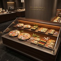 Boîte à sushi en plastique, ensemble de contenants ronds et rectangulaires pour emporter, avec couvercle transparent, base dorée et noire, plateau, OEM, sur mesure, vente en gros
